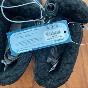 Kids Black Snow Boots - Waterproof Winter Boots